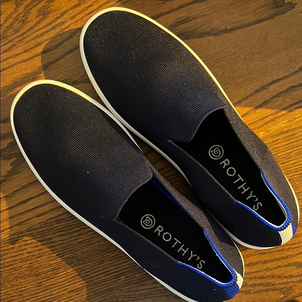 Rothy's 10.5 Original Slip-on Deep Blue Navy Slip-On Sneaker EUC